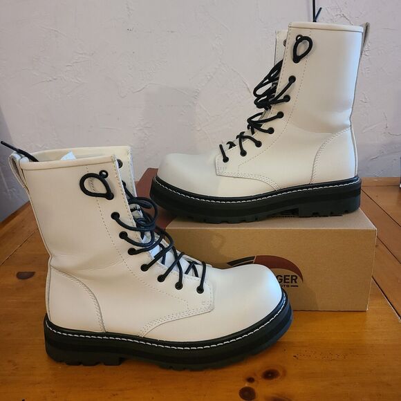 New Avenger Womens Fortune White Combat Work Safety Toe Boots Size 9.5 A701... - Picture 1 of 9